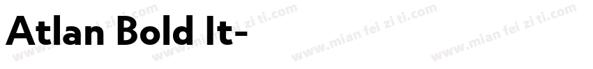 Atlan Bold It字体转换